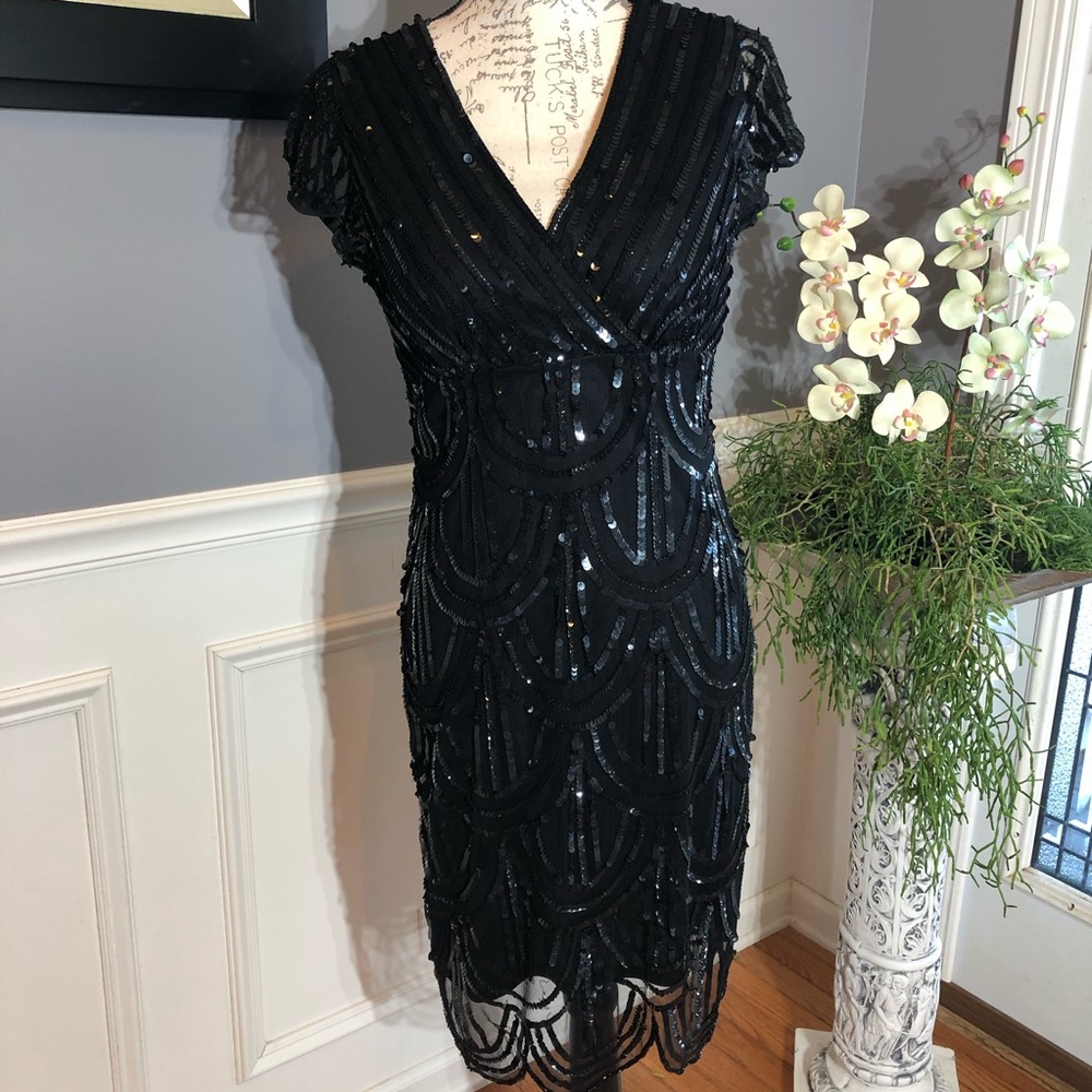 Black sequin dress